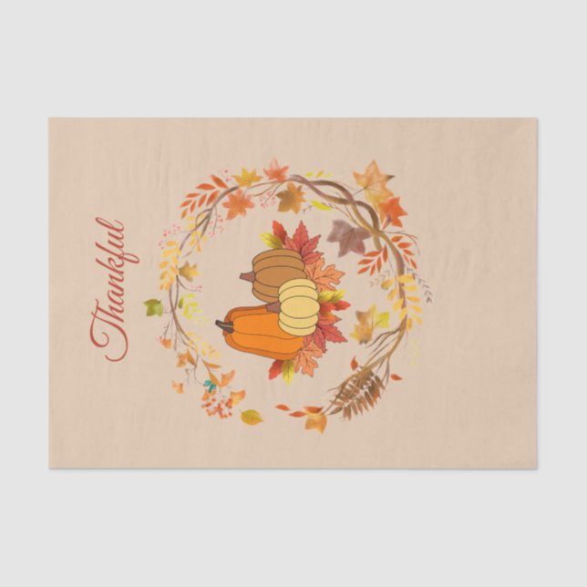 Cute Floral Tankful Tissue Paper (Front)