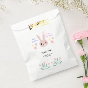 Cute Floral Tiny Hopper Bunny Baby Shower Favour Bag