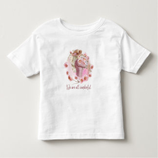 Cute Floral Toddler Girl Tee Inspirational 