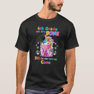 Cute Floral Unicorn 4th Grade Done Future 5th Grad T-Shirt