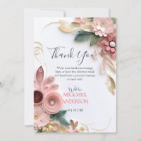 Cute Floral Wedding Frame Paper Quilling