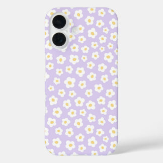 Cute floral white flower design iPhone 16 case