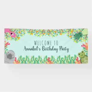 Cute Florida Animals Wild One Kids Birthday Banner