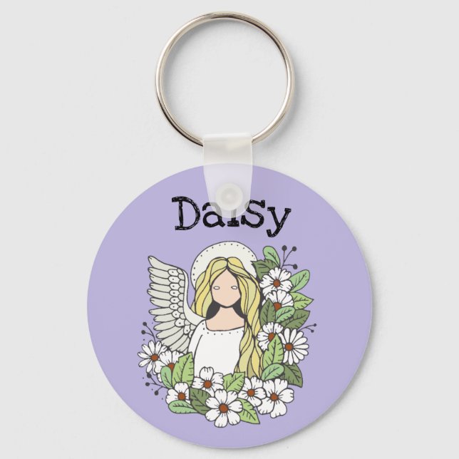 Cute Flower Angel Keychain (Front)