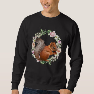 Cute Flower Circle And Squirrel Animal & Nature Sweatshirt