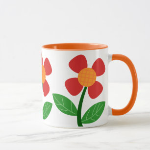Cute flower coffee mug