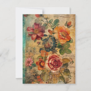 Cute Flower Collage Postcard