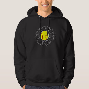 Cute Flower Daisy Softball Mum Hoodie