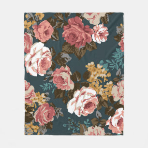 cute flower design textile illustrationart, patter fleece blanket