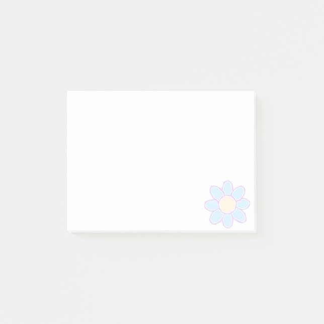  Cute Flower Drawing Custom Post-it Notes (Front)