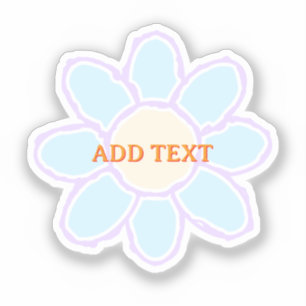 Cute Flower Drawing Custom Text