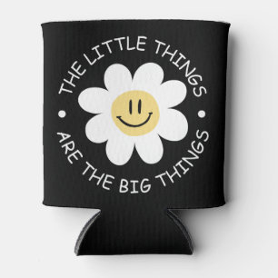 cute flower face with motivational quote can cooler
