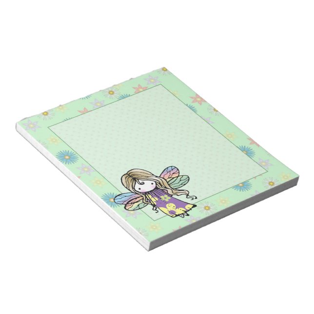 Cute Flower Fairy Notepad (Angled)