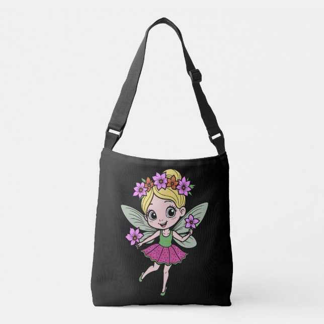 Cute Flower Fairy Tote Bag (Front)