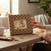 Cute Flower Floral Laser Etched Picture Frame