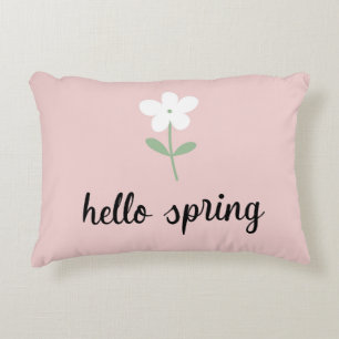 Cute Flower Hello Spring Decorative Cushion