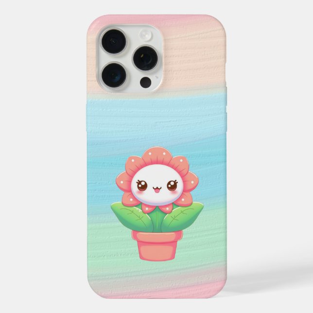 Cute, flower in a pot iPhone / iPad case (Back)