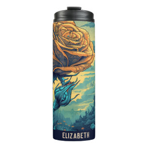 Cute Flower Insulated Mugs Themal Tumbler