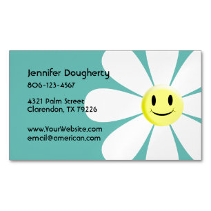 Cute Flower Magnetic Business Card