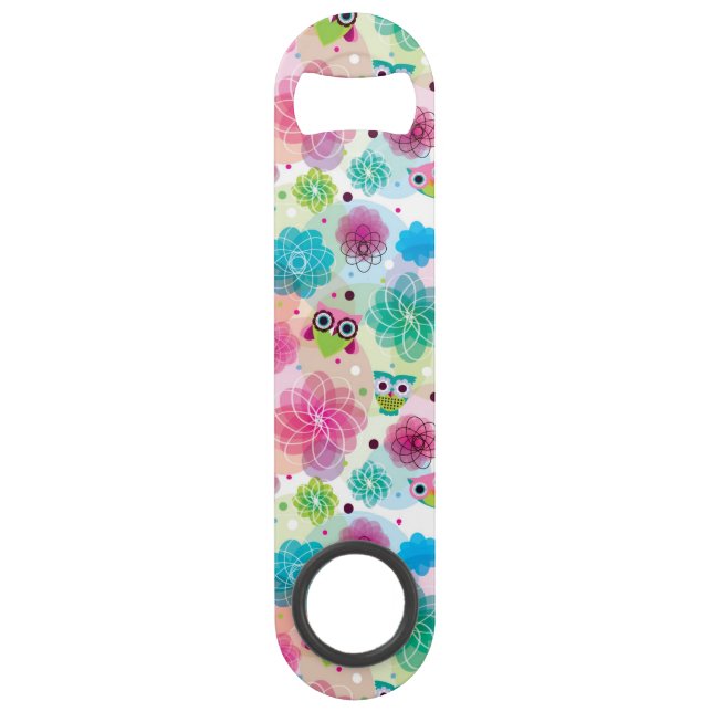 Cute flower owl background pattern (Front)