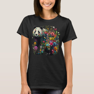 Cute Flower Panda on summer Floral Panda 1 T-Shirt