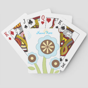 Cute Flower Personalised Playing Cards