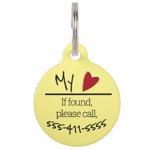 Cute Flower Power Personalised Dog ID Tag