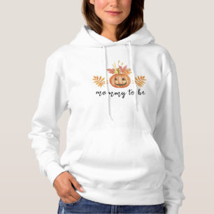 Cute Flower Pumpkin Halloween Fall Mummy To Be Hoodie