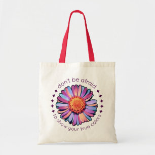 Cute Flower Purple Pink Blue Daisy Womens Bisexual Tote Bag
