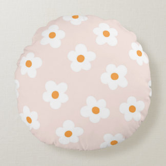 Cute flower round cushion