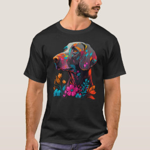 Cute Flower summer Floral Weimaraner 2 T-Shirt