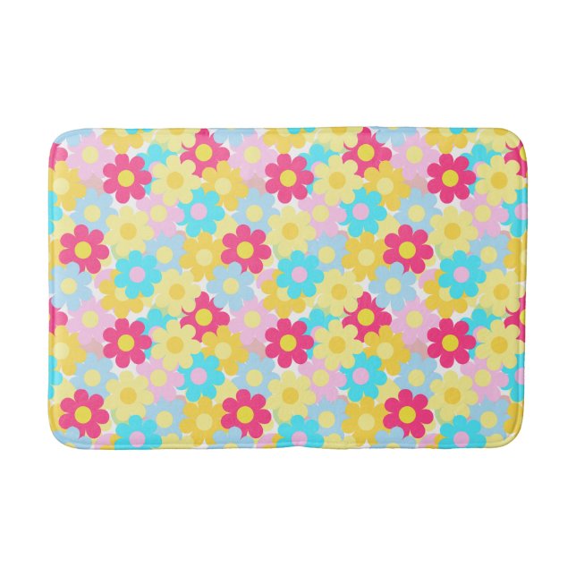 Cute Flowers Bath Mat (Front)