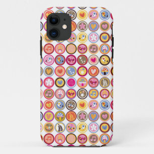 cute flowers, birds, hearts pattern iPhone 11 case