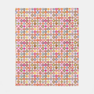 cute flowers, birds, hearts pattern fleece blanket