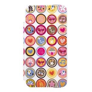 cute flowers, birds, hearts pattern incipio watson™ iPhone 5 wallet case
