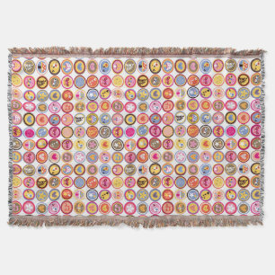 cute flowers, birds, hearts pattern throw blanket