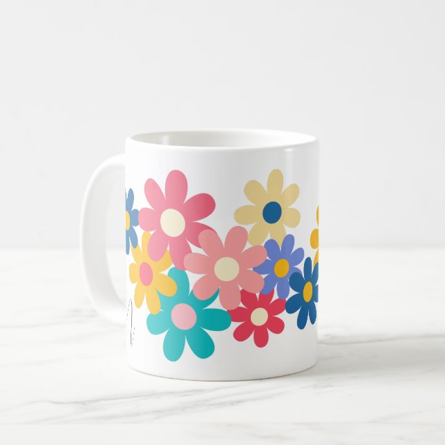 Cute Flowers Coffee Mug (Front Left)