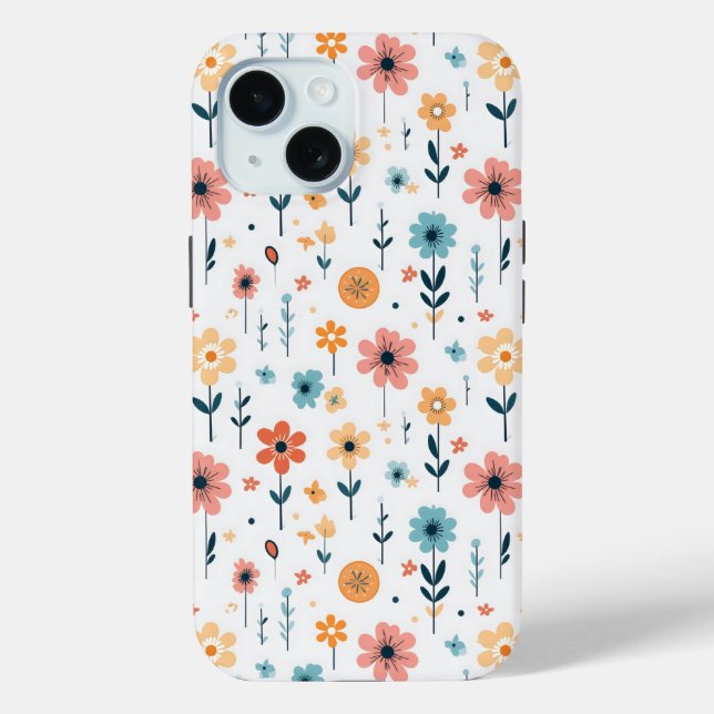 Cute Flowers Floral Pattern Case-Mate iPhone Case (Back)