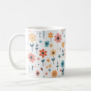 Cute Flowers Floral Pattern Coffee Mug