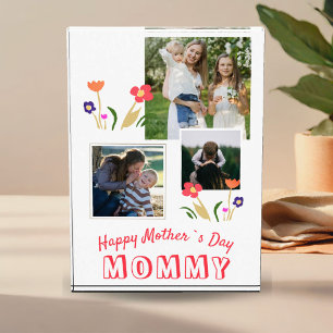 Cute Flowers Happy Mother`s Day 3  Photo Block