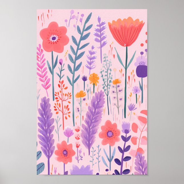 Cute Flowers Poster (Front)