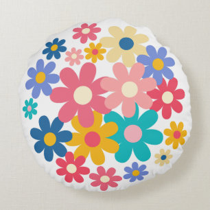Cute Flowers Round Cushion