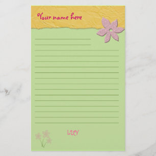 Cute Flowers Stationery