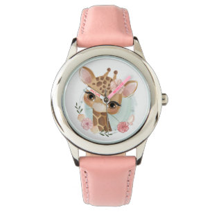 Cute Flowery Giraffe Watch