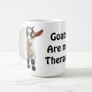 Cute Fluffy Baby Goat Farmhouse Animal Art Coffee Mug