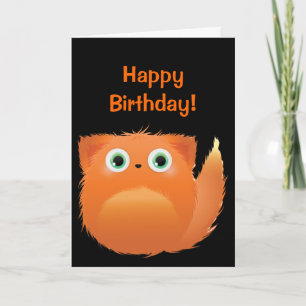 Cute Fluffy Bird Birthday Card
