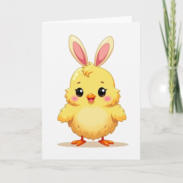 Cute Fluffy Bird Greeting Card (Front)