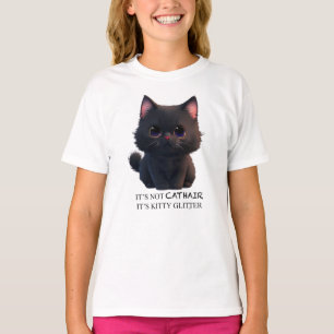 Cute fluffy black cat T-Shirt