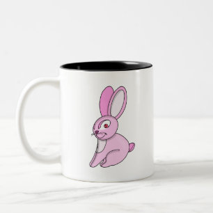 Cute Fluffy Bunny Two-Tone Coffee Mug