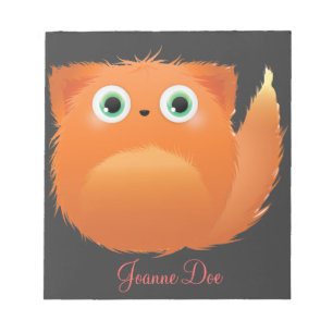 Cute Fluffy Cartoon Fox Notepad